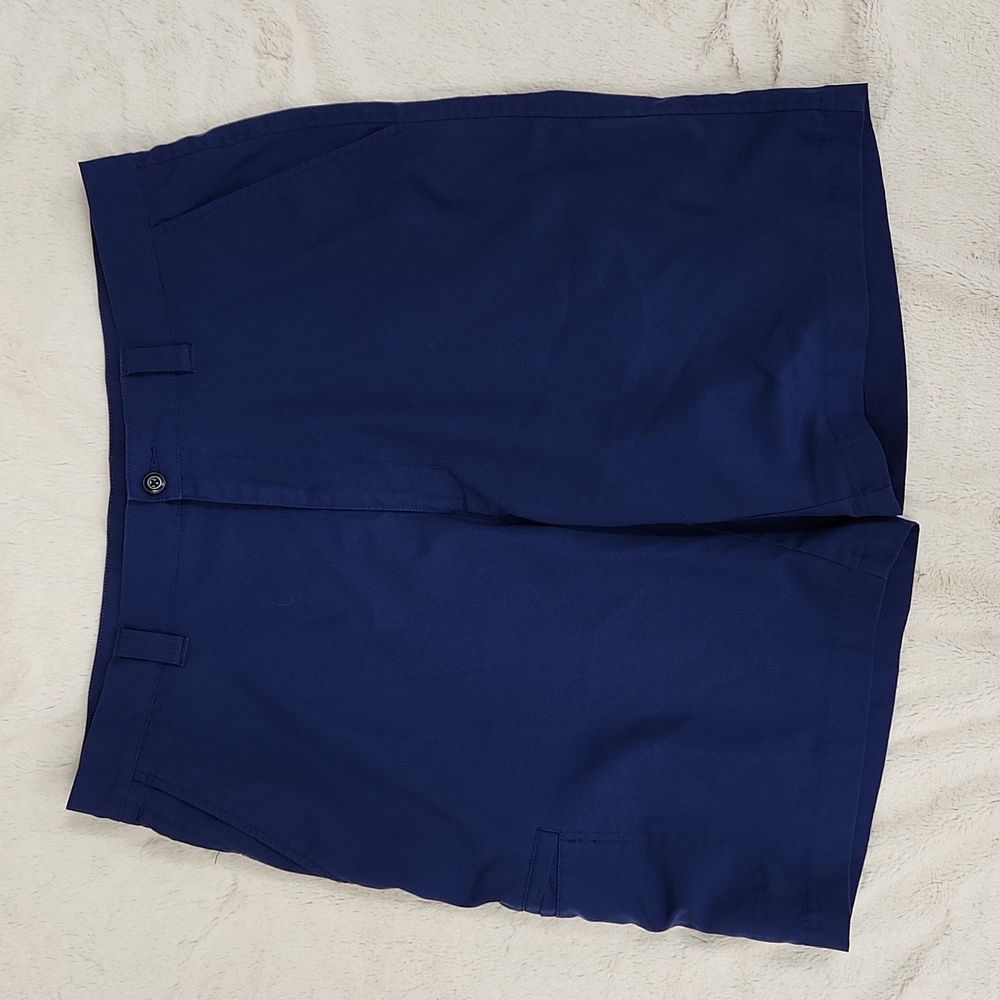 PGA Tour Pro Series Herringbone Blue Casual Golf Shorts Flat Front Men's Size 36